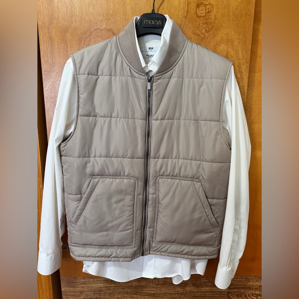 Bugatchi Tan Puffer Vest
